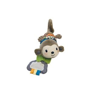 Infantino Monkey Plush Go gaga! Musical Pull Down With Cloud Rainbow Teether